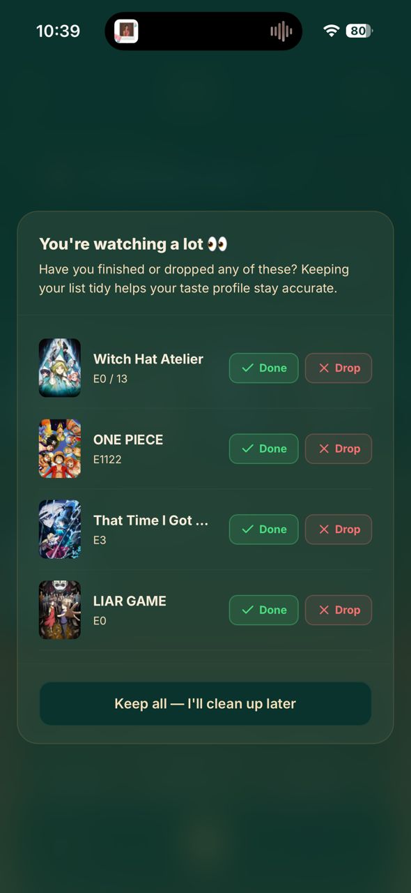 Overflow prompt dialog